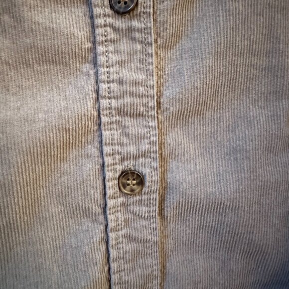 H&M Corduroy Sage Green Button Down Shirt - Size M - Picture 4 of 7